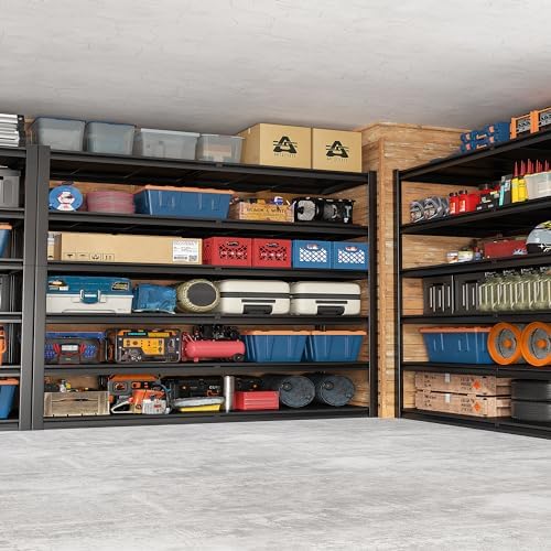 REIBII 84.1" H Garage Shelving, 3500LBS Storage Shelves Heavy Duty, Adjustable 6-Tier Metal Shelving for Commercial, Warehouse, Basement, Garage,Shop, 55.1" W x 25.8" D x 84.1" H - Image 6