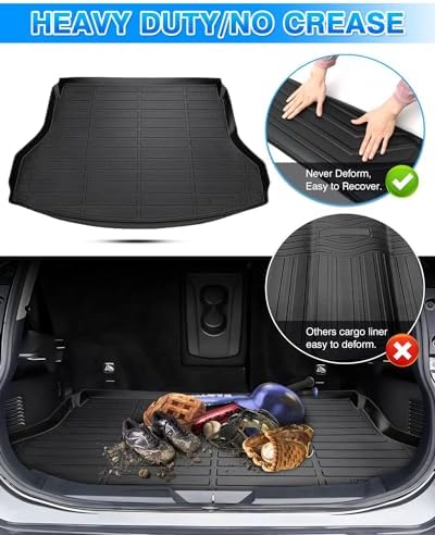 Cartist Cargo Liner Custom Fit for Nissan Rogue SV S SL 2014-2020 All Weather Trunk Mat Black for Nissan Rogue Accessories (Not Fit 7-Seat/Rogue Select/Rogue Sport/Hybrid Models) - Image 5