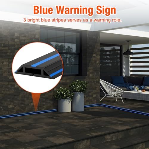 Eapele Floor Cord Cover 10ft Cord Covers for Wires on Floor, Heavy Duty Extension Cord Cover, Rubber Floor Cable Cover, Prevent Trip Hazard for Sidewalk Home Office Outdoor or Indoor Settings - Image 4