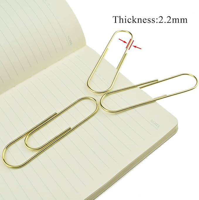 HAHIYO Paper Clips Sturdy 4 inches Length 14 Pack Paperclips Heavy Duty Tight - Image 3