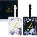 2 Pack PU Leather Privacy Luggage Tags, Double-Layer Hidden ID by Unknown