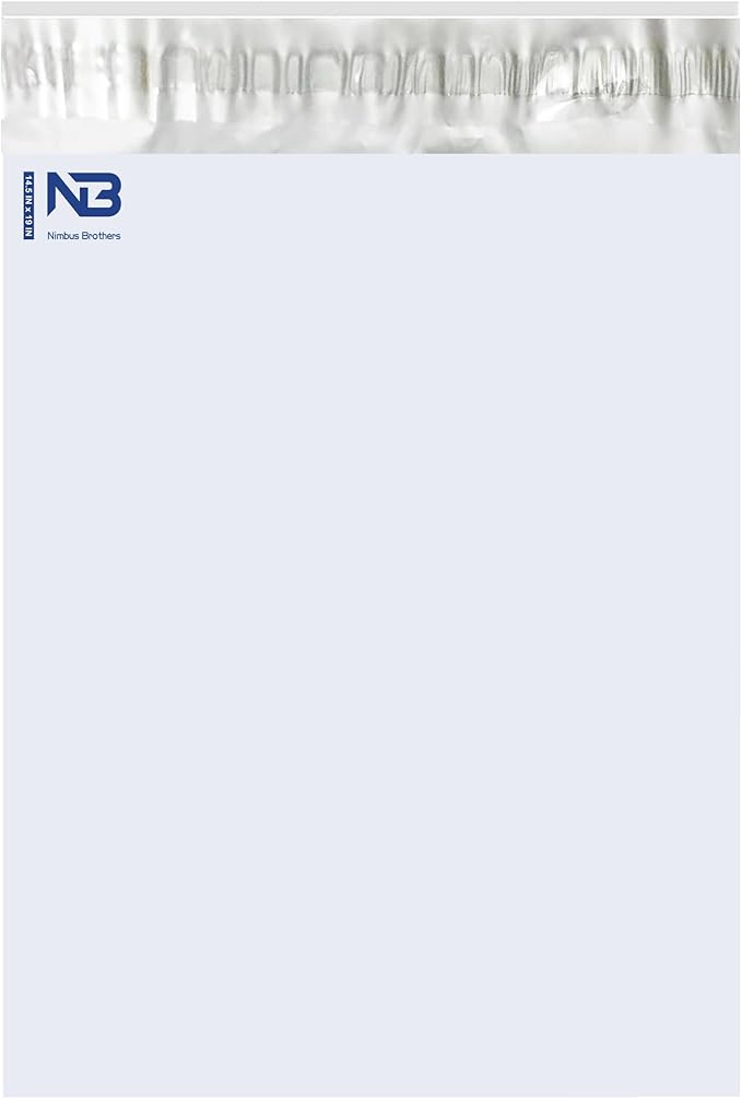 NB 14.5x19 Inch – 10 Pcs White Poly Mailers Strong Adhesive Self-Seal Shipping by NimbusBrothers