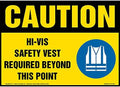 J. J. Keller Caution Hi-Vis Safety Vest Required Sign, 14" x 10" by JJKellerAssociatesInc