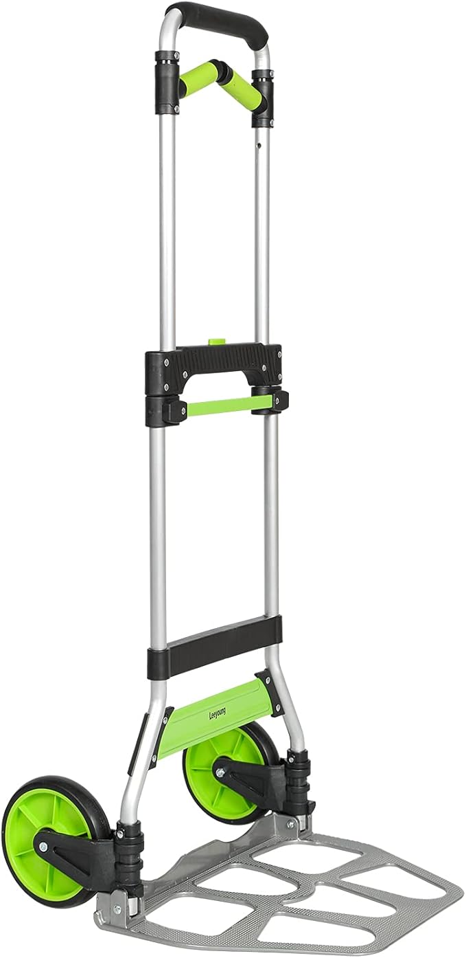 Leeyoung Folding Hand Truck and Dolly, 309 lb Capacity Aluminum Portable Cart by AllKindsofFoldingHandTruckByLeeyoung