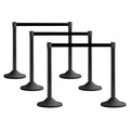 6 Pack Black Crowd Control Stanchions by OranclUS