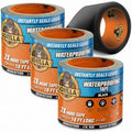 GORILLA Waterproof Patch & Seal Tape, Black Tape, 4" x 10' (Pack of 3) - Permanent Weather Resistant Seal for Leaks and Repairs by Gorilla