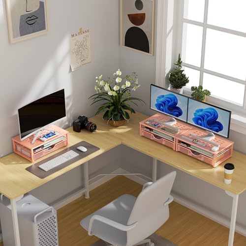 gianotter Computer Monitor Stand Riser with Drawer - Image 7