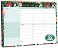 Weekly To Do List Notepad with 52 Undated Sheets（8.5"×11"）- Undated Weekly Planner Notepad for Office Desk Accessories and Supplies - Sage Blossom by Zotia