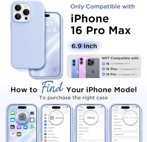 GolbinBox Magnetic for iPhone 16 Pro Max Case, Silicone Cover, Cyan Purple - Image 2