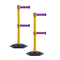 Crowd Control Warehouse CCW Set of 2 Retractable Dual Belt Stanchion Safety by Crowd+Control+Warehouse