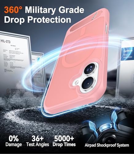 Temdan Magnetic Compatible with iPhone 16 Case, [Built-in Invisible Kickstand][Compatible with MagSafe][Military Grade Shockproof] Slim Translucent Matte Phone Case for iPhone 16 6.1" - Image 5