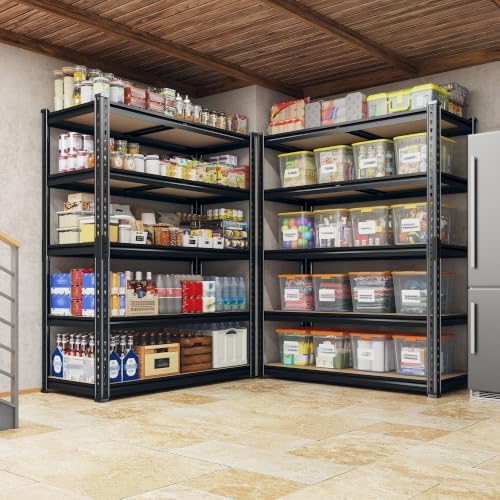REIBII 4 Pack Garage Shelving for Warehouse, Heavy Duty Metal Shelving - Image 5