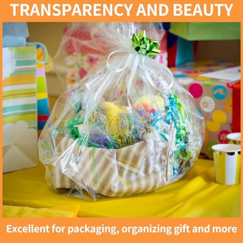 Plastic Flat Open Poly Bags, 30 Count 18 x 24 inch Clear Plastic Bags - Image 5