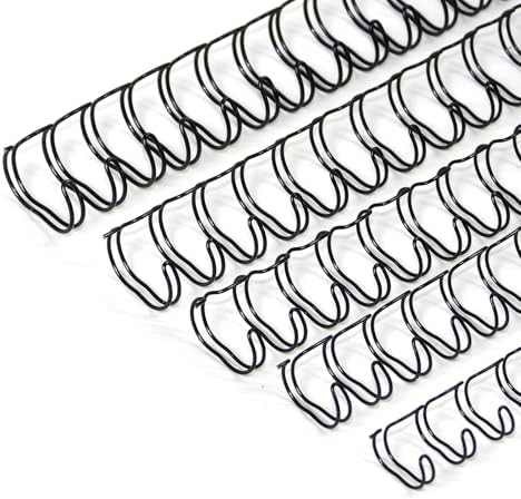 Rayson Wire Binding Spines, 2:1 Pitch, 21-Loop Black, Mixed Sizes, 100 Pack by RAYSON
