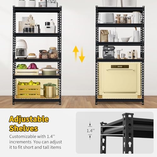 OUTLANE 5 Tier Garage Shelving Heavy Duty,1320 LBS Adjustable Rack Shelf - Image 5