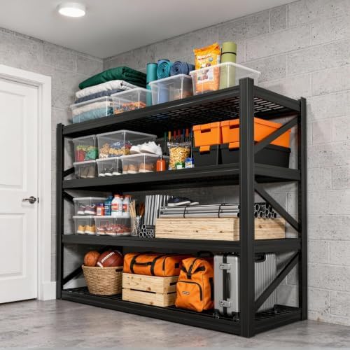 4-Tier Heavy Duty Garage Shelving, 8,000 lbs Capacity Adjustable Metal Storage Shelving Unit for Garage, Basement, Warehouse & Workshop, 71" W x 24" D x 71" H - Image 7