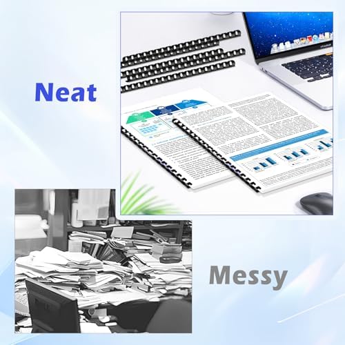 TOTiyea 30 Pack 3/4" 19 Ring Plastic Binding Combs,185-Sheet Letter Size - Image 5