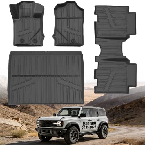 All-Weather Floor Mats & Cargo Liner for Ford Bronco 2021-2026 4-Door by AbvesiAutomotiveParts