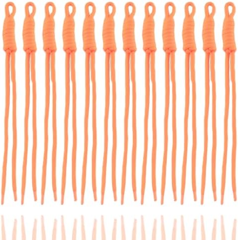 KJML DIY Paracord Keychain 12pcs Paracord Rope Keychain Braided Cord Rope Bag Charm for Purse Handbag Decoration Accessories by KJMLDIY