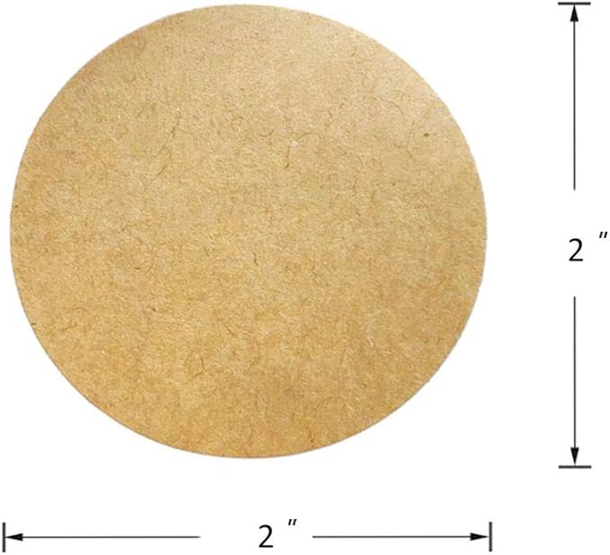 Hcode 2'' Natural Circle Price Stickers Kraft Paper Dots Labels Target Pasters - Image 3