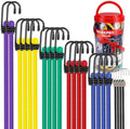 WORKPRO Bungee Cords with Hooks, Heavy Duty Outdoor Bungee Strap, 22-Piece by WORKPRO