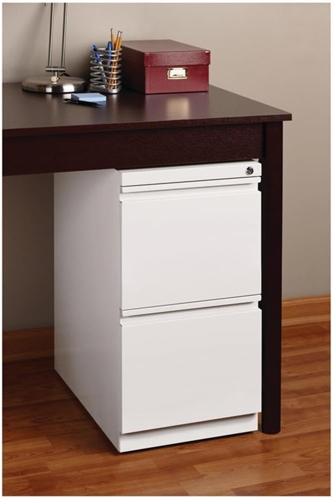 Pemberly Row 2 Drawers 27.75" Vertical White Metal Filing Cabinet Lockable - Image 8