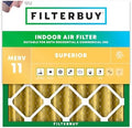 Filterbuy 25x25x4 Air Filter MERV 11 Pet & Allergy Defense (1-Pack) by Filterbuy