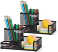 Comix 2 Packs Mesh Pen Holder, Desk Organizer for Home Office, Black by Comix