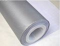 F & B LED LIGHTS Silver 3D Carbon Fiber Film Twill Weave Vinyl Sheet Roll Wrap by F+%26+B+LED+LIGHTS
