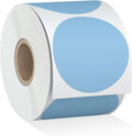 Misofuki 2" 750 Labels Blue Circle Direct Thermal Stickers Labels Roll by Misofuki