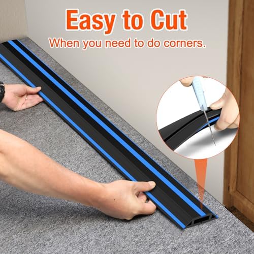 Eapele Floor Cord Cover 10ft Cord Covers for Wires on Floor, Heavy Duty Extension Cord Cover, Rubber Floor Cable Cover, Prevent Trip Hazard for Sidewalk Home Office Outdoor or Indoor Settings - Image 5