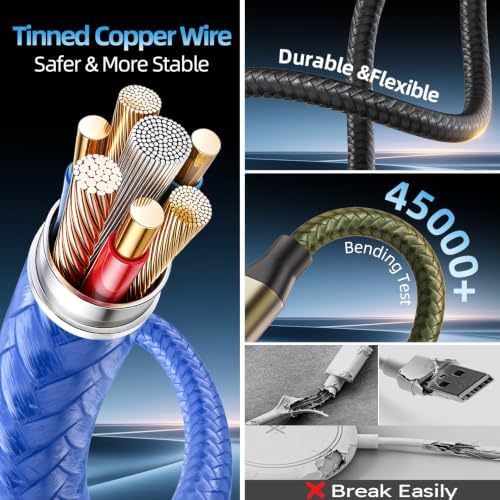 Travel Essentials 4-in-2 Multi Charging Cable with iWatch Charger/2USB-C/IP - Image 4