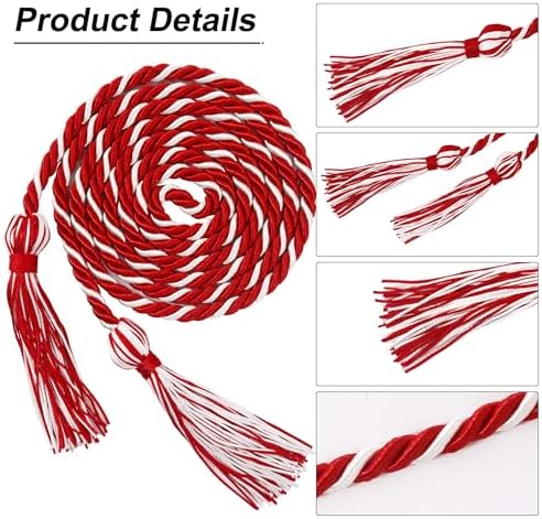 GraduationMall Graduation Honor Cord 68" Redwhite - Image 3
