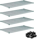 30" x 60" Green Wire Shelf for Shelving Units, 4 Pack Replacement Shelves for Wire Rack, NSF by Zedfire