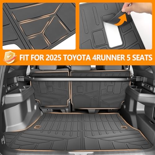 Cargo Mat Compatible with 2025 2026 Toyota 4Runner(Only for 5 Seats Gas) Cargo Liner Backrest Liner Seatback Protector for Toyota 4Runner Accessories(25-26 4Runner) - Image 5