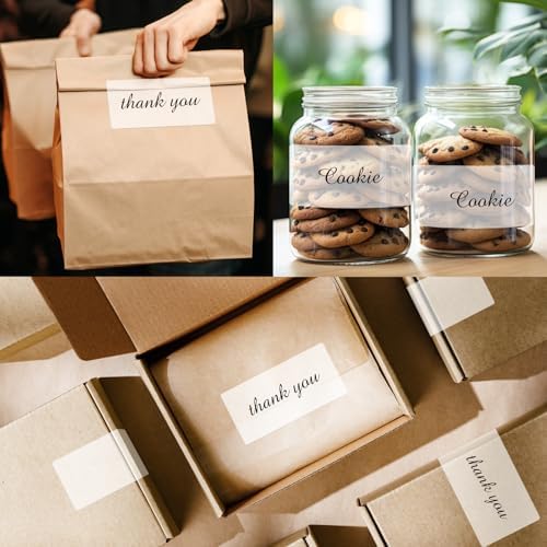 2" x 4" Transparent Thermal Label Stickers,Waterproof Thermal Printer Sticker Labels for Gift Wrapping, Self-Adhesive Name Price Tag DIY Custom Logo Design (250 pcs,Clear) - Image 6