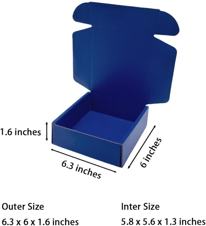 50 Pcs 6.3 x 6 x 1.6 inches Shipping Boxes - Image 2