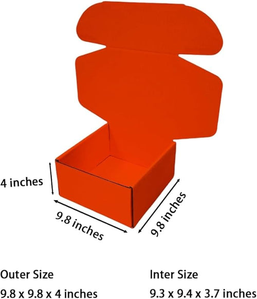 10 Pcs 9.8 x 9.8 x 4 inches Large Size Corrugated Cardboard Gift Boxes - Image 2