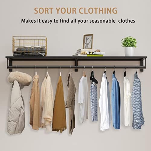 Audmore Wall Mounted Clothes Rack Heavy Duty Metal Hanging Clothing Rack - Image 2