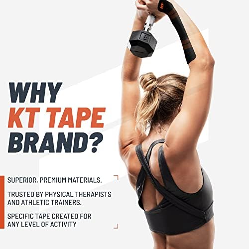 KT Tape, Pro Synthetic Kinesiology Athletic Tape, 20 Count, 10” Precut Strip - Image 2