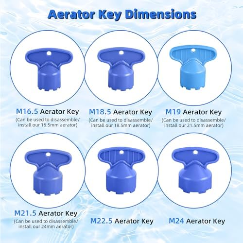 Hibbent 24 Pcs Faucet Aerator with 6 Pcs Aerator Key Removal Wrench Tool - Image 3