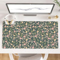 Faux Leather Large Mouse Pad, Office Desk Mat, 31.5"x15.7", Ditsy Floral by ColorfulStar