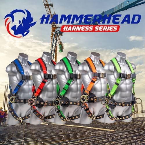 Palmer Safety Hammerhead 5pt Safety Harness Back Padded, QCB Chest, Tongue Buckel Legs Straps, Back & Side D-Rings - Image 5