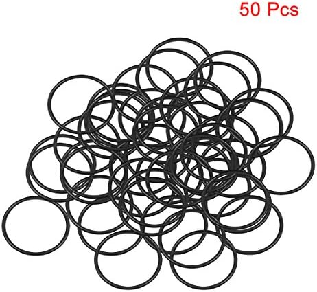 uxcell Nitrile Rubber O-Rings 20mm OD 18mm ID 1mm Width, Metric Sealing Gasket for Automotive Machine Plumbing, Pack of 50 - Image 2