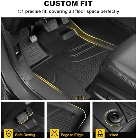 Floor Mats Fit for Honda Pilot 8 Seats 2016-2022 (No Elite Models) - Image 4