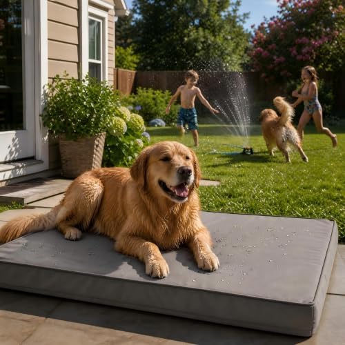WNPETHOME Outdoor Waterproof Dog Bed Large Sized, Washable Creat Pad 47" - Image 3
