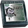 CARTMAN 2PK 8x10Ft Multipurpose Waterproof Poly Tarp Cover 8 Mil, Green by CARTMAN