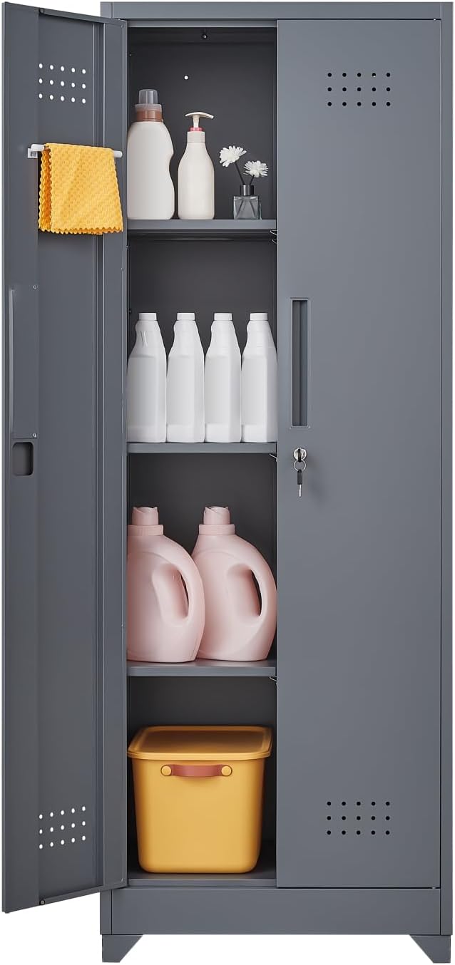 FLEXIMOUNTS 65'' Tall Metal Storage Cabinet - Image 6