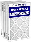 Filter King 13.5x17.5x2 Air Filter MERV 8, AC Furnace Filters (5-Pack) by FilterKing
