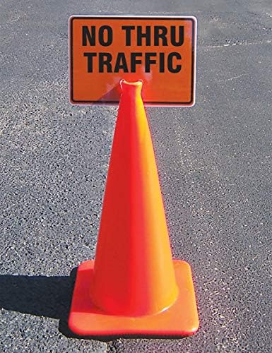AccuformNMC "No Thru Traffic" Traffic Cone Top - Image 2